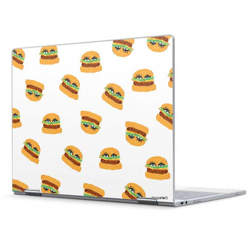 Bouffants and Broken Hearts Cute Burgers Pixelbook Skin